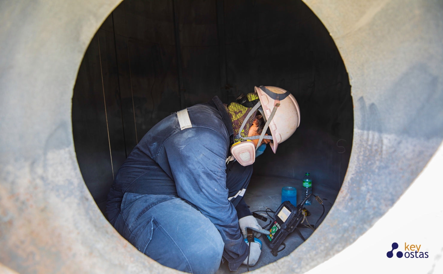 construction worker in Confined Space