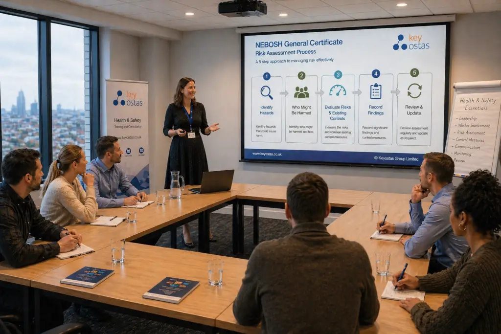 NEBOSH National General Certificate classroom session led by a KeyOstas tutor