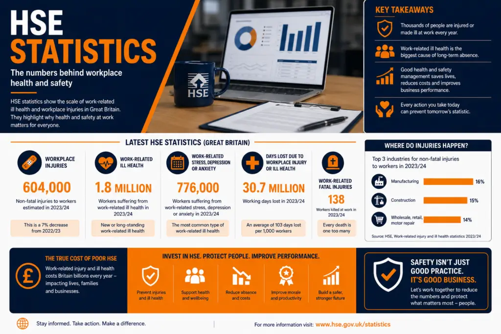 HSE Statistics: A UK Workplace Injury and Ill-Health Breakdown