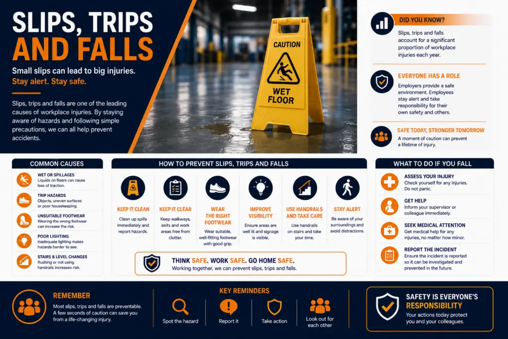Slips trips and falls
